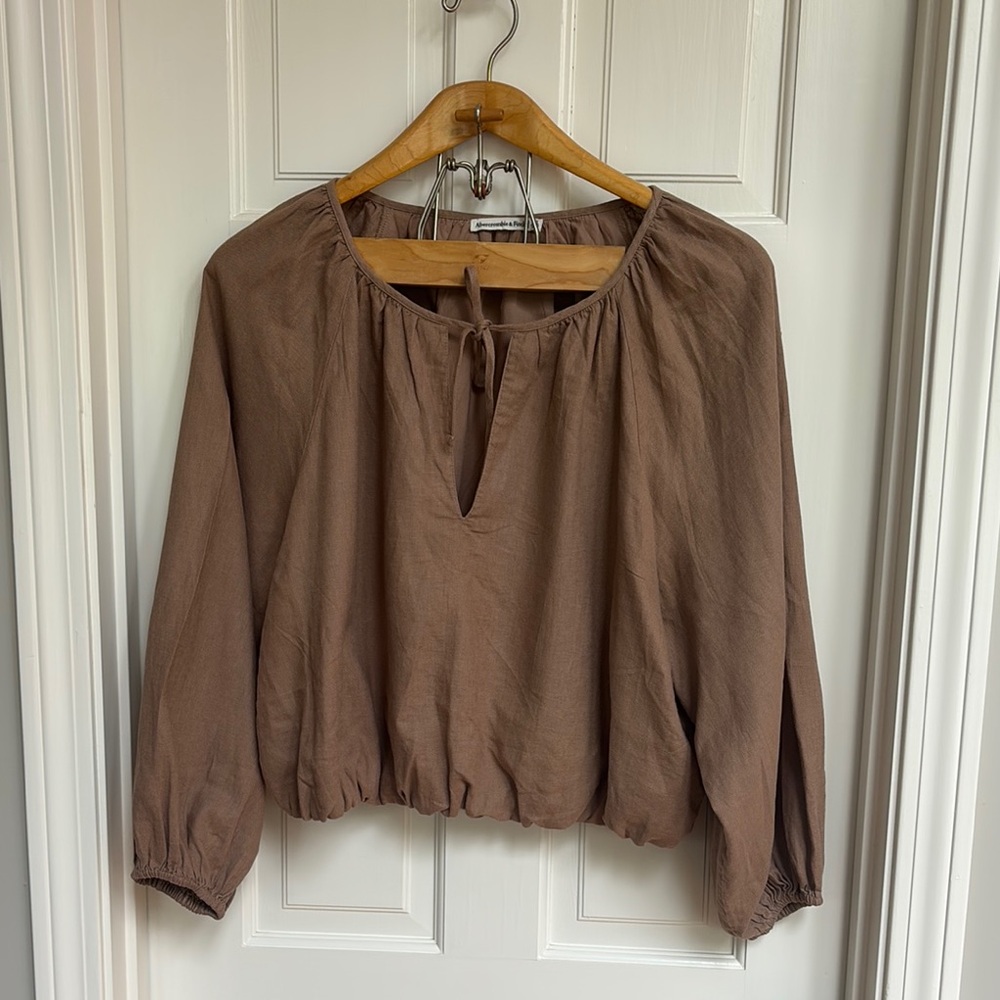Abercrombie  brown linen shirt